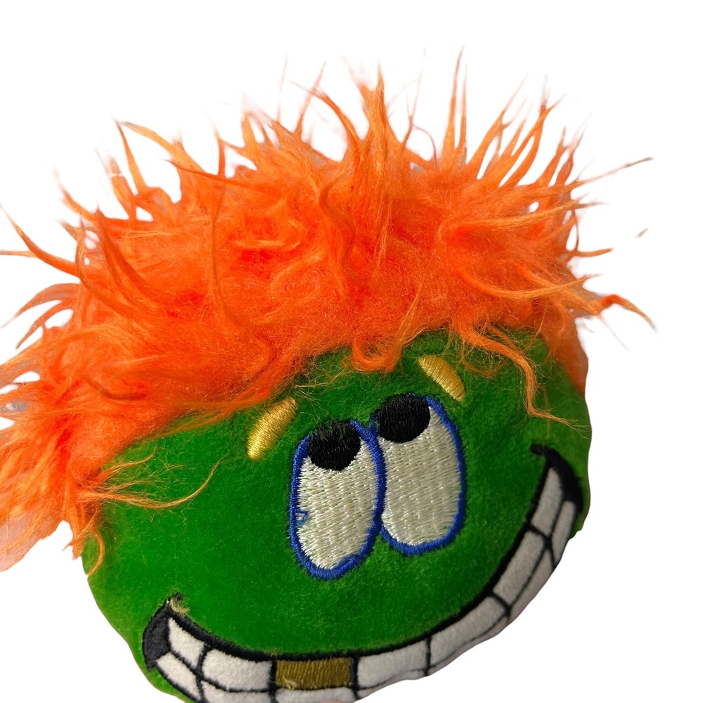 Silly Slammers Herb 108 Green Plush Orange Hair Gold Tooth Bean Bag Toy Vintage